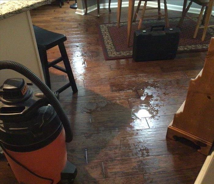 Wood floors with water damage
